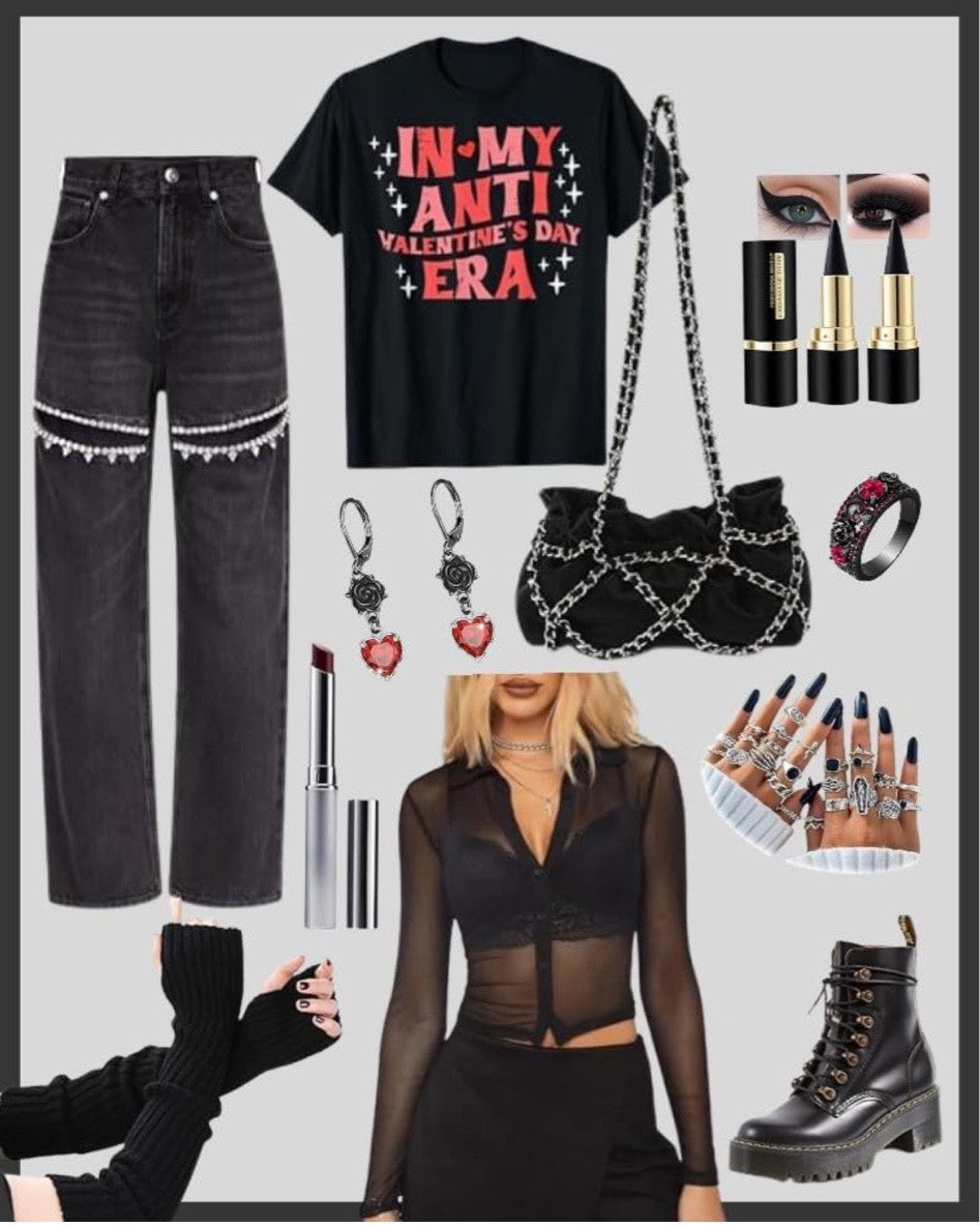 Valentine's Outfit for an alternative feminine Valentine’s Day look #valentinesday #datenight #antivalentine

#LTKShoeCrush #LTKSeasonal #LTKStyleTip