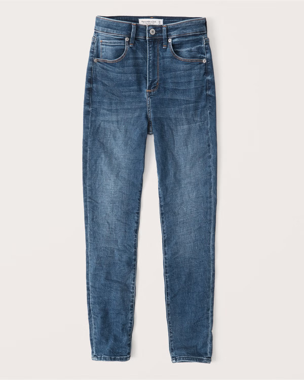 Curve Love High Rise Super Skinny Ankle Jeans | Abercrombie & Fitch (US)