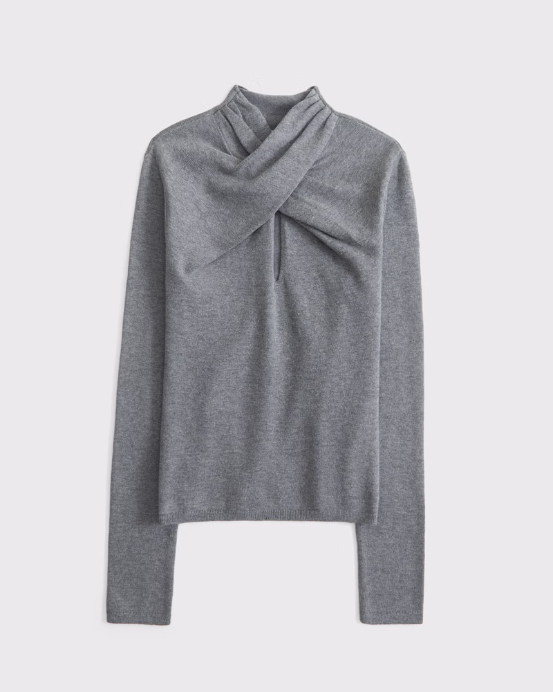 Keyhole Mini Mockneck Sweater | Abercrombie & Fitch (US)