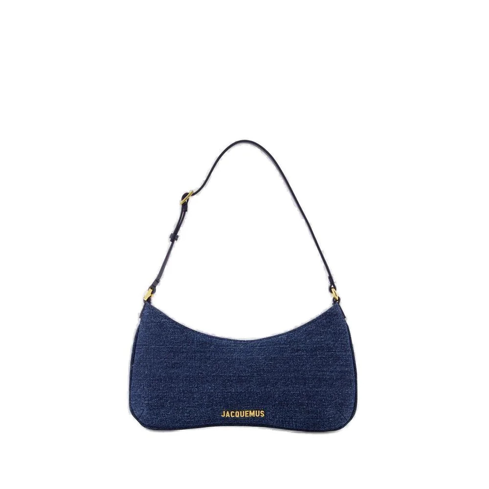 Jacquemus Logo Lettering Denim Shoulder Bag | Cettire Global