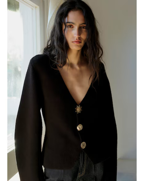 Mango Knitted Jacket with Jewel Buttons | JD Williams (UK)