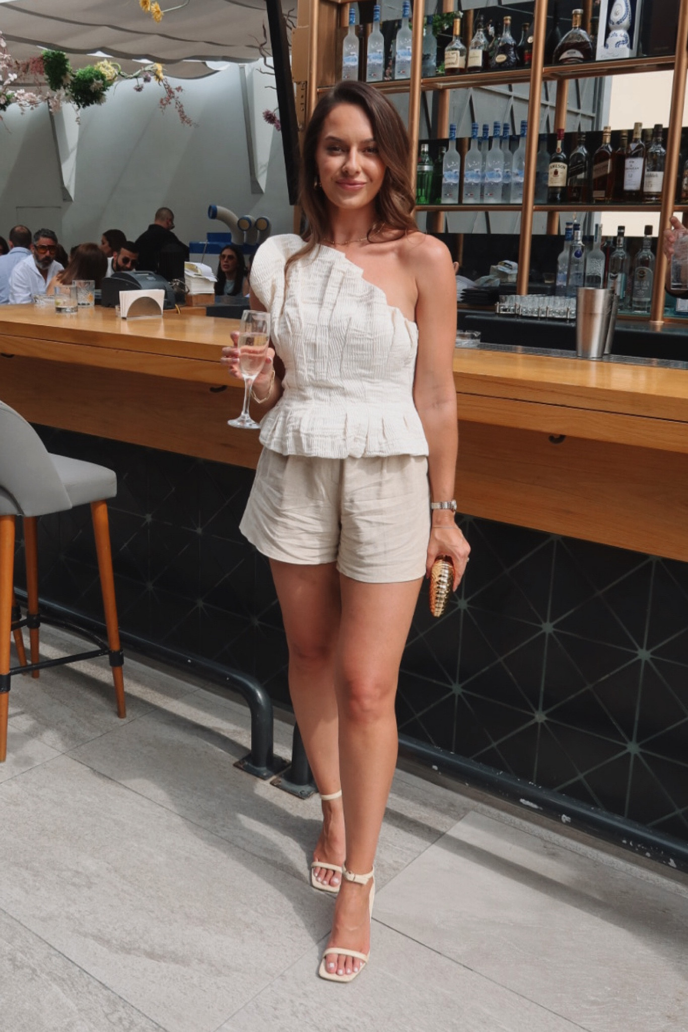 The perfect summer brunch outfit! A mixture of linen and gold accessories are the perfect combo for summer styling 

#LTKSeasonal #LTKstyletip