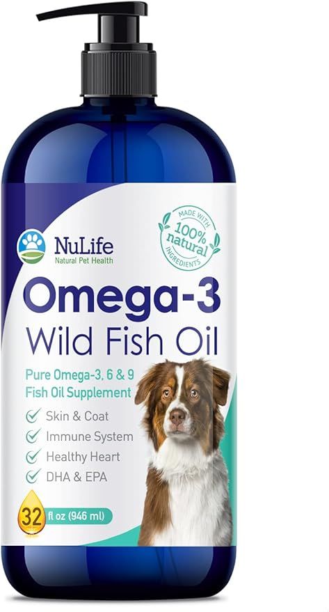 Pure Omega 3 Fish Oil for Dogs Liquid, Wild Caught from Iceland, Skin and Coat Supplement for She... | Amazon (US)