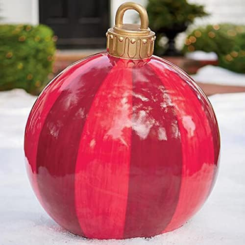 YZBT Giant Christmas PVC Inflatable Decorated Ball,Christmas Inflatable Outdoor Decorations Holiday  | Amazon (US)