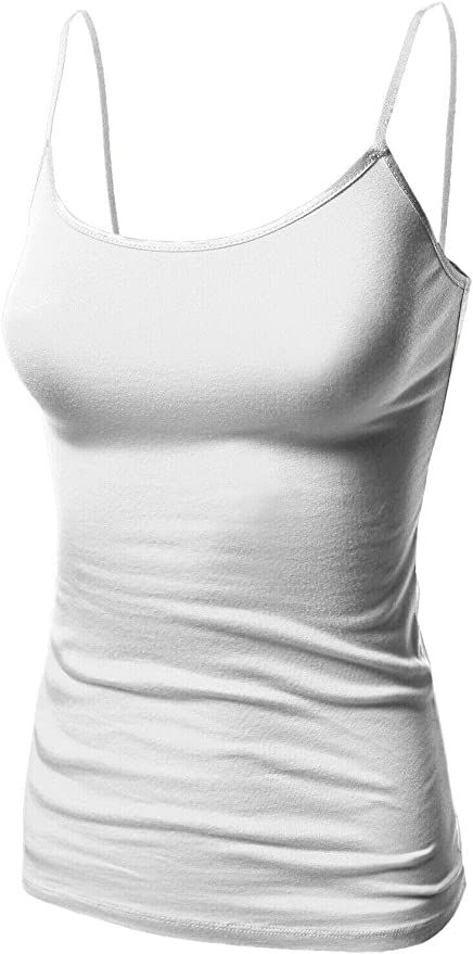 SparkbO Basic Seamless Camisole for Women Round Neck Solid Spaghetti Strap Slim-Fit Cami Tank Top... | Amazon (US)