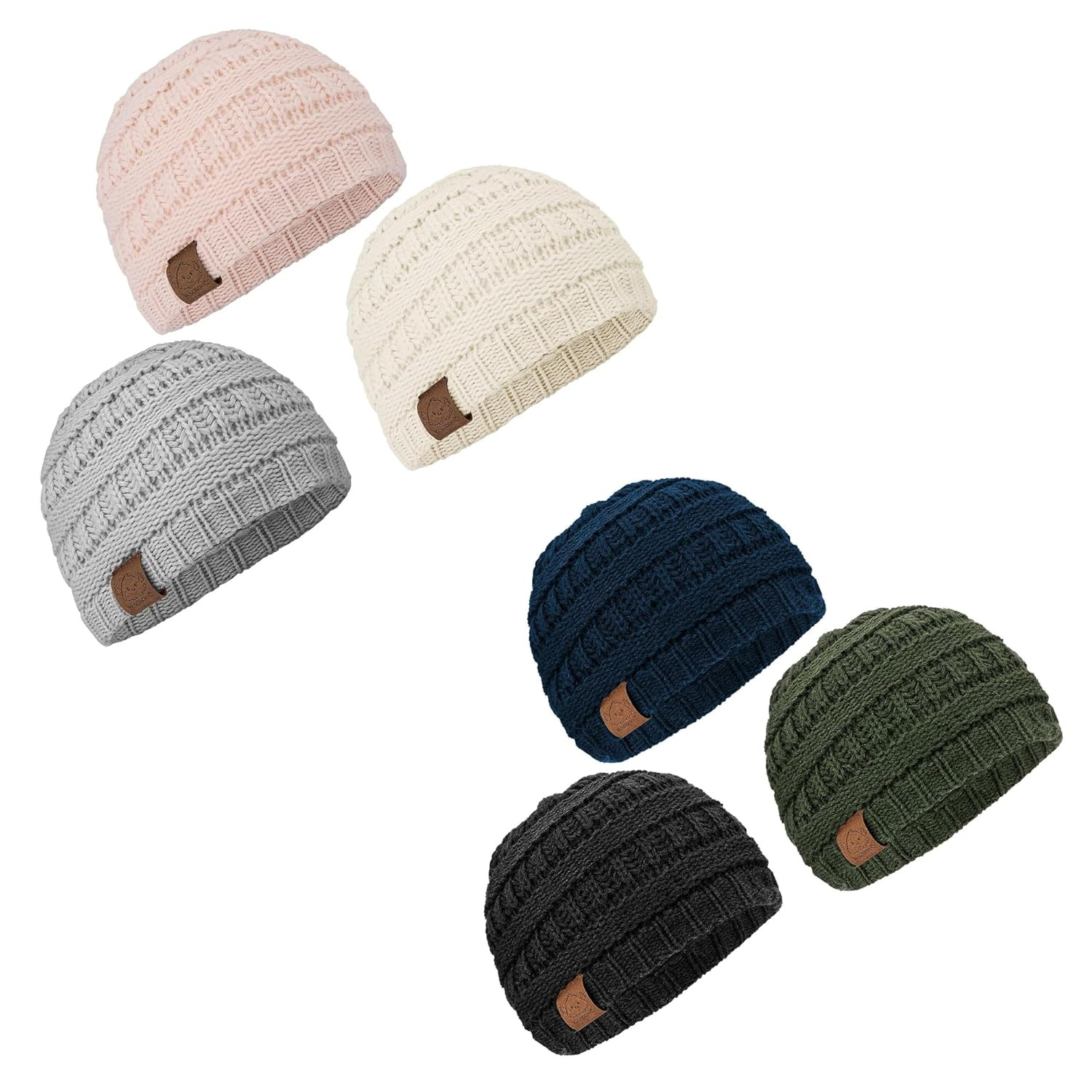 KeaBabies 3-Pack Baby Beanies, Baby Hats 0-6 Months - Newborn Hats, Baby Boy Hats, Baby Girl Hats... | Amazon (US)