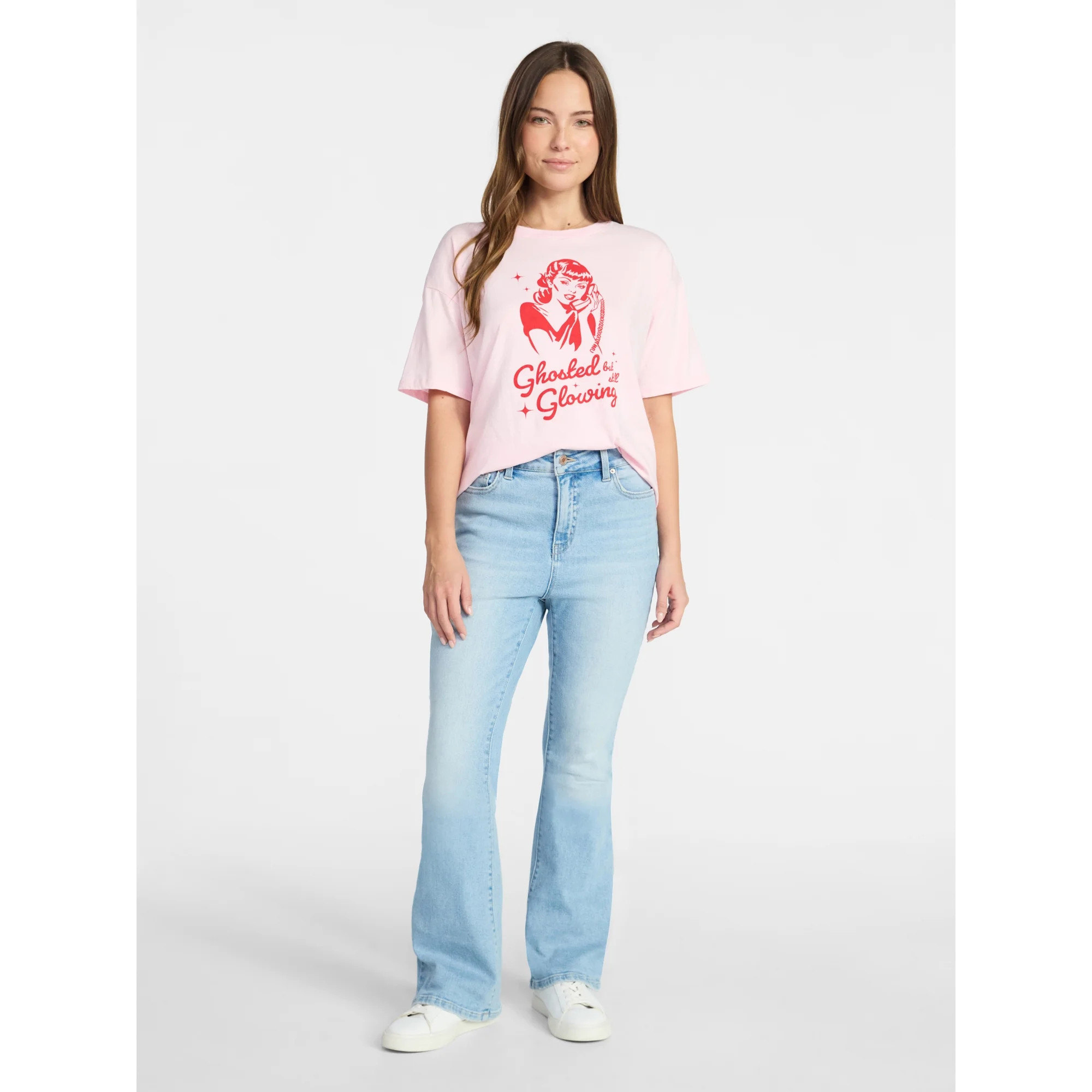 Valentine's Day Women's Glow Up Graphic Tee from Way to Celebrate, Sizes S-XXXL | Walmart (US)