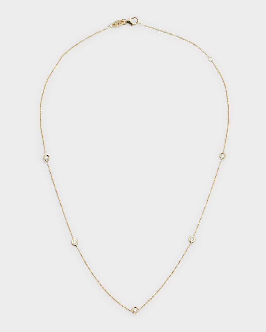 Roberto Coin 18k Gold Diamond Station Necklace | Neiman Marcus