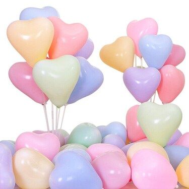 10 Inches Elastic Macarons Love Heart Latex Balloons 100 pcs | Michaels | Michaels Stores
