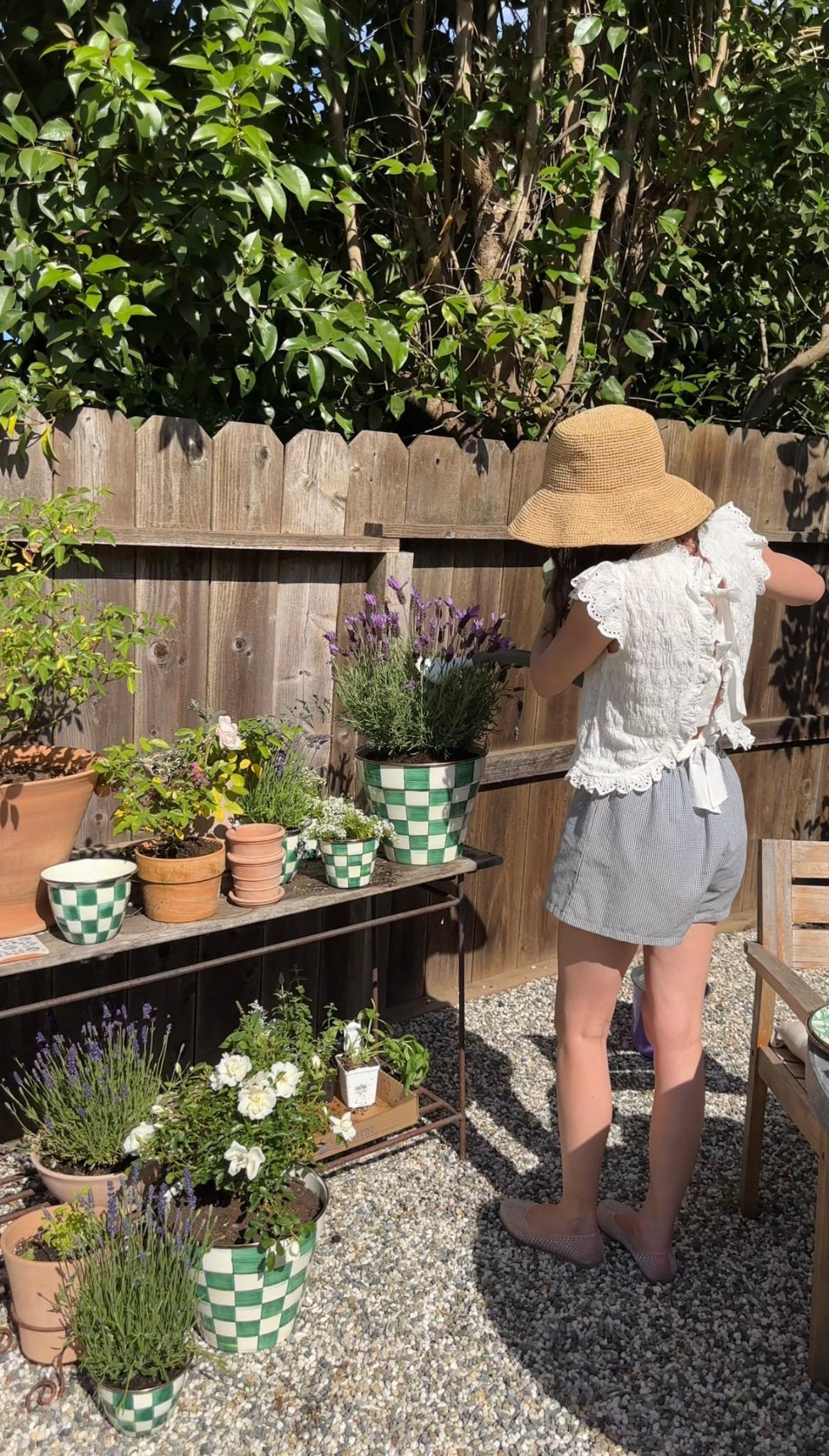 Summer uniform in the garden 🌱 my straw hat is back in stock from last year and I’m obsessed with my jelly flats! 

#LTKFindsUnder50 #LTKFindsUnder100 #LTKSaleAlert