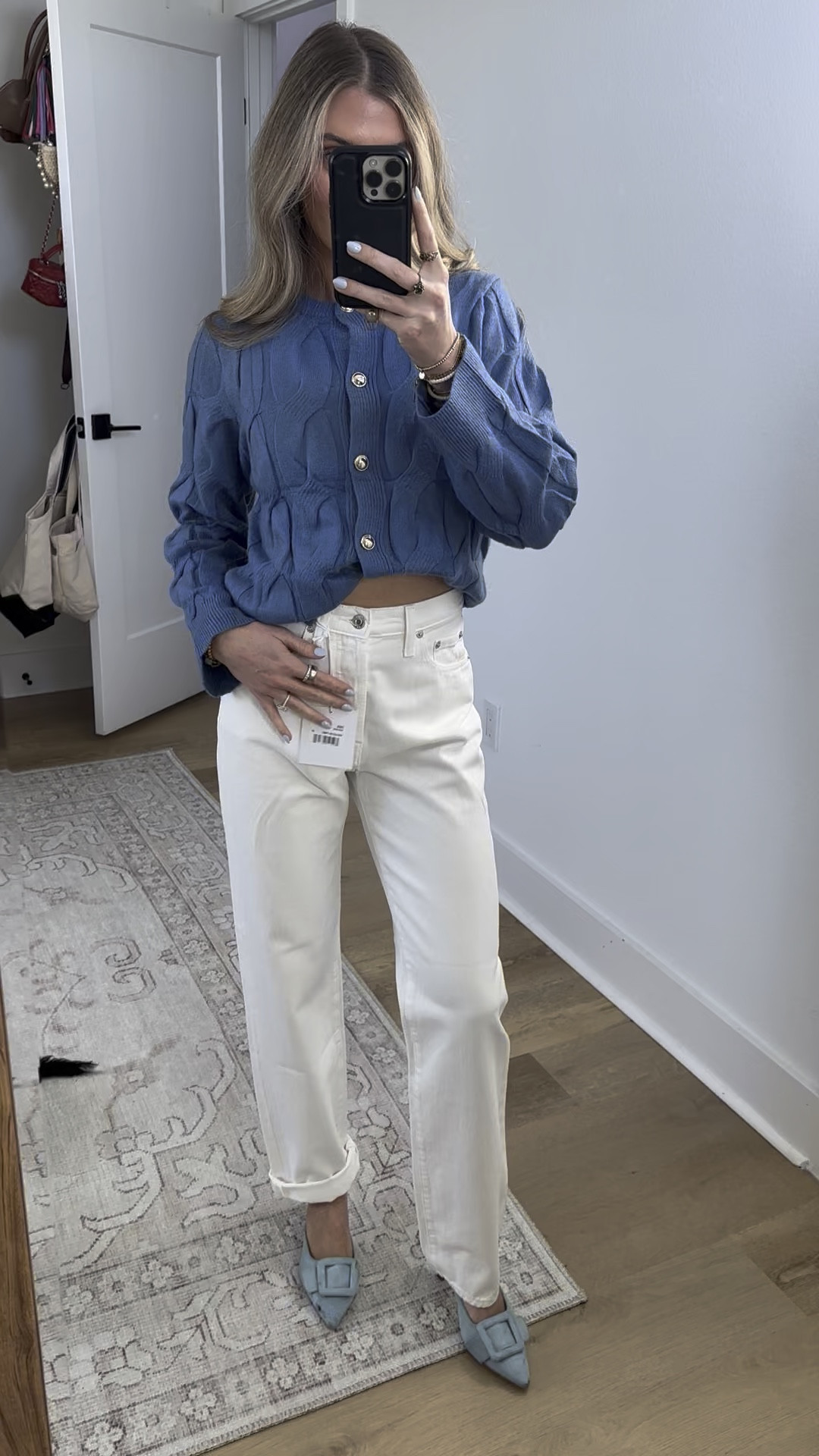 @pistola size 24 white denim jeans. A best-selling silhouette, Cassie’s super high rise sculpts the waist while the straight leg and 28" inseam create balanced, elongating proportions. Designed in rigid denim for authentic structure and all-day comfort. Crafted in Paper White—a crisp, clean wash that embodies minimal polish and year-round versatility.

#LTKgrwm #LTKSeasonal #LTKootd