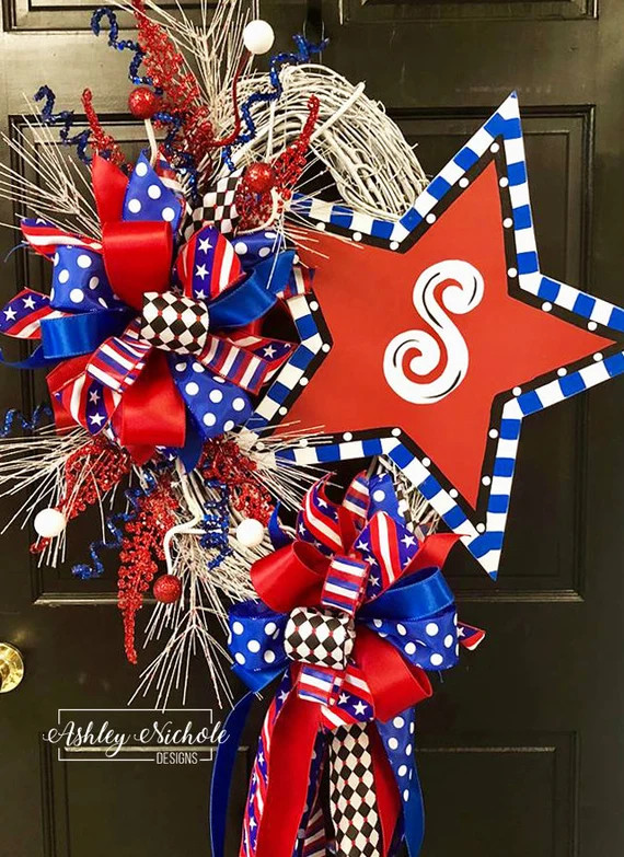 Funky Star Wreath-White Grapevine | Etsy (US)