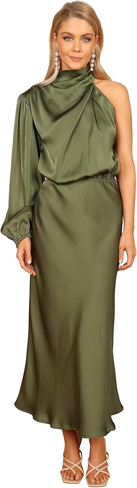 Petal & Pup Women's Amelie One Shoulder Midi Dress | Amazon (US)