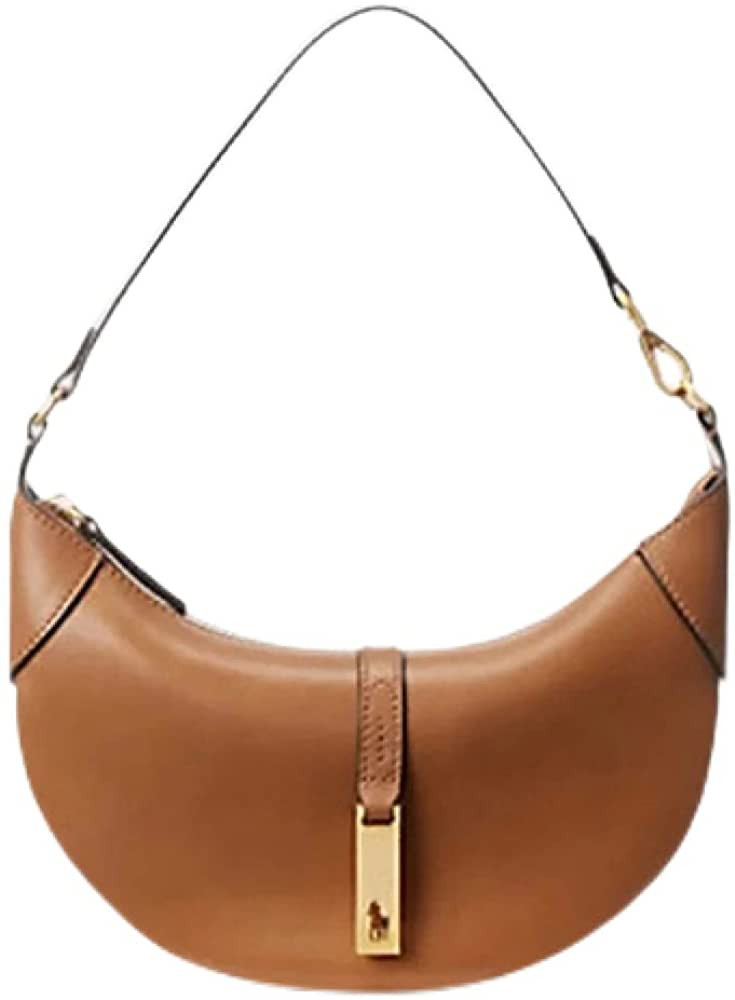 Genuine Leather Suede Handbag Polo Design Crescent Crossbody Underarm Saddle Shoulder Bag Light c... | Amazon (US)