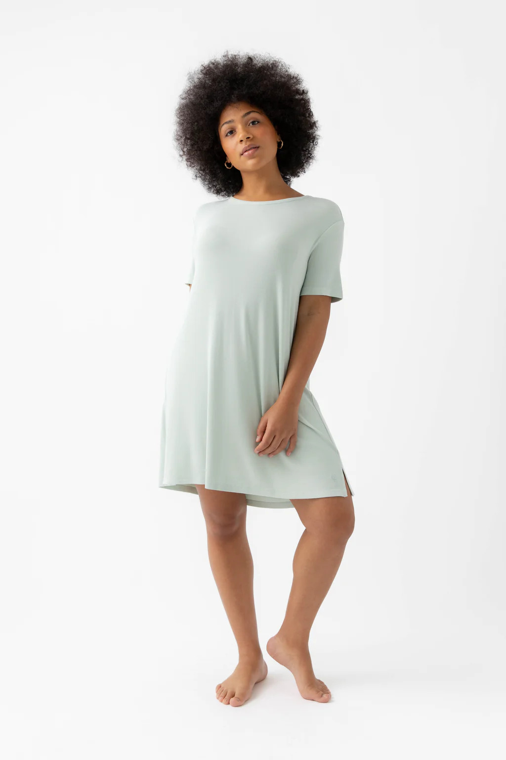 Women’s Bamboo Rib-Knit Boyfriend Sleep Dress | Cozy Earth