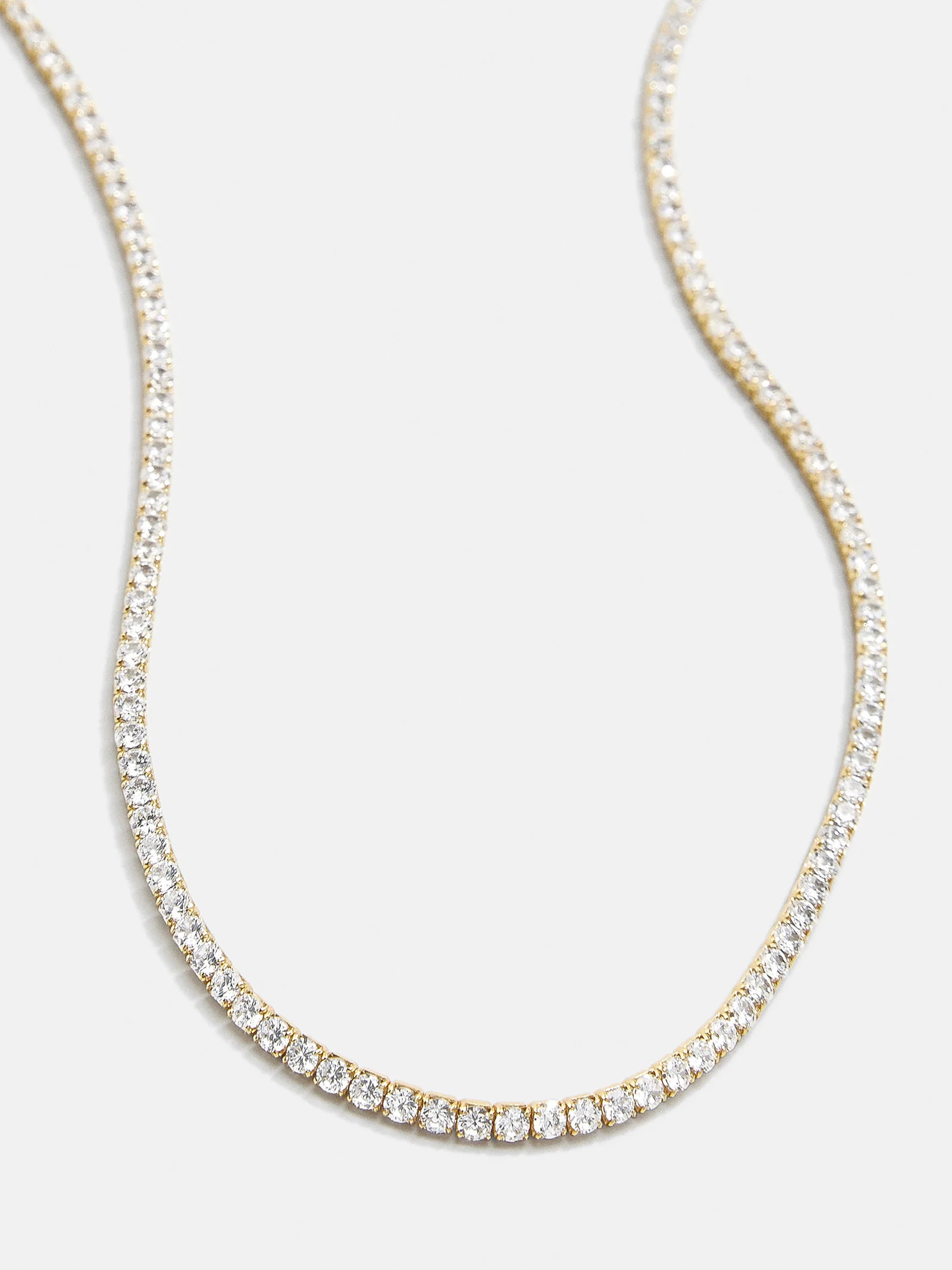 Bennett 18K Gold Adjustable Tennis Necklace - Gold/Pavé | BaubleBar (US)