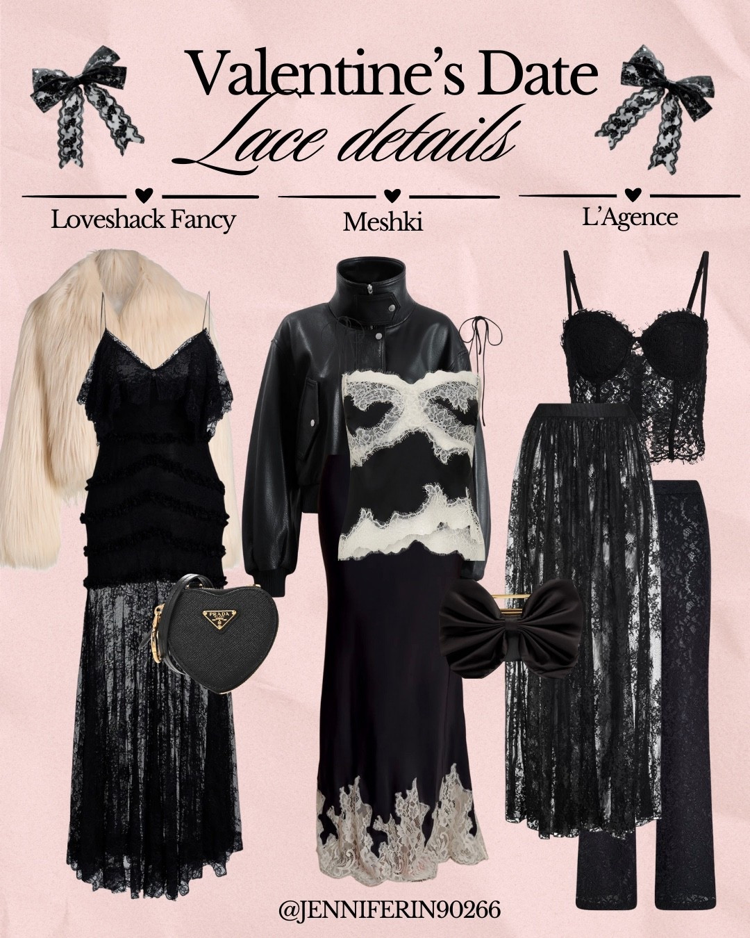 Valentine’s Date ready in all the lace. 💘 

Shop these black‑on‑black moments from LoveShackFancy, Meshki, and L’Agence for a flirty, feminine look that goes from drinks to dinner in a heartbeat.

#LTKgrwm #LTKValentine #LTKootd