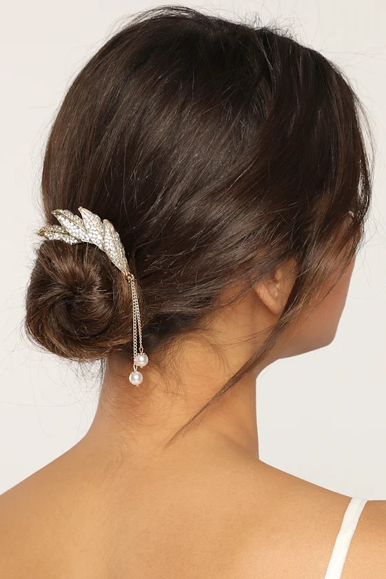 Stuck With Love Gold Pearl Hair Stick | Lulus (US)
