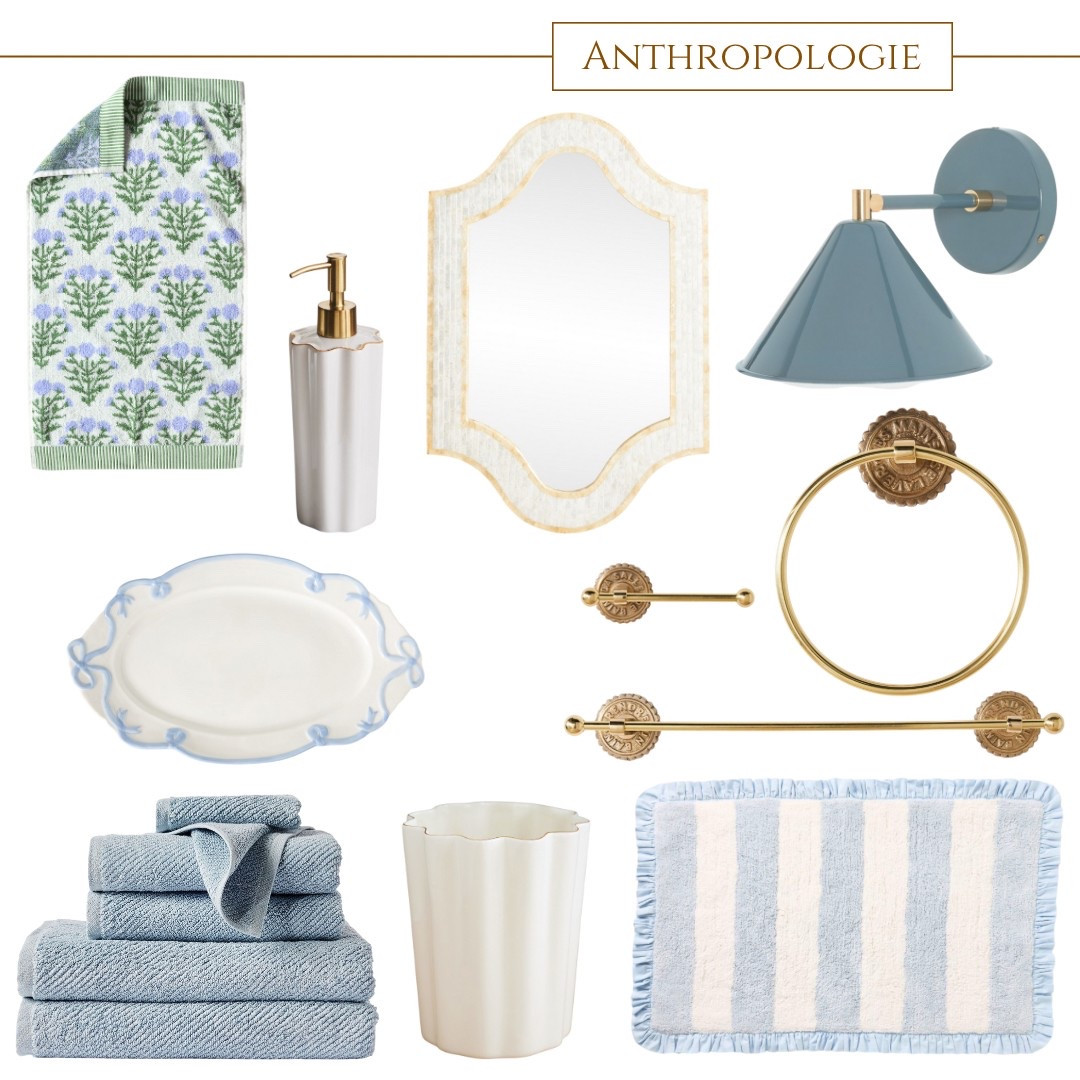 Loving these pretty bathroom finds from Anthropologie. They have the CUTEST bathroom collections. Also the dish is a serving platter but i love the idea of using it as a styling tray 😍

#LTKHome