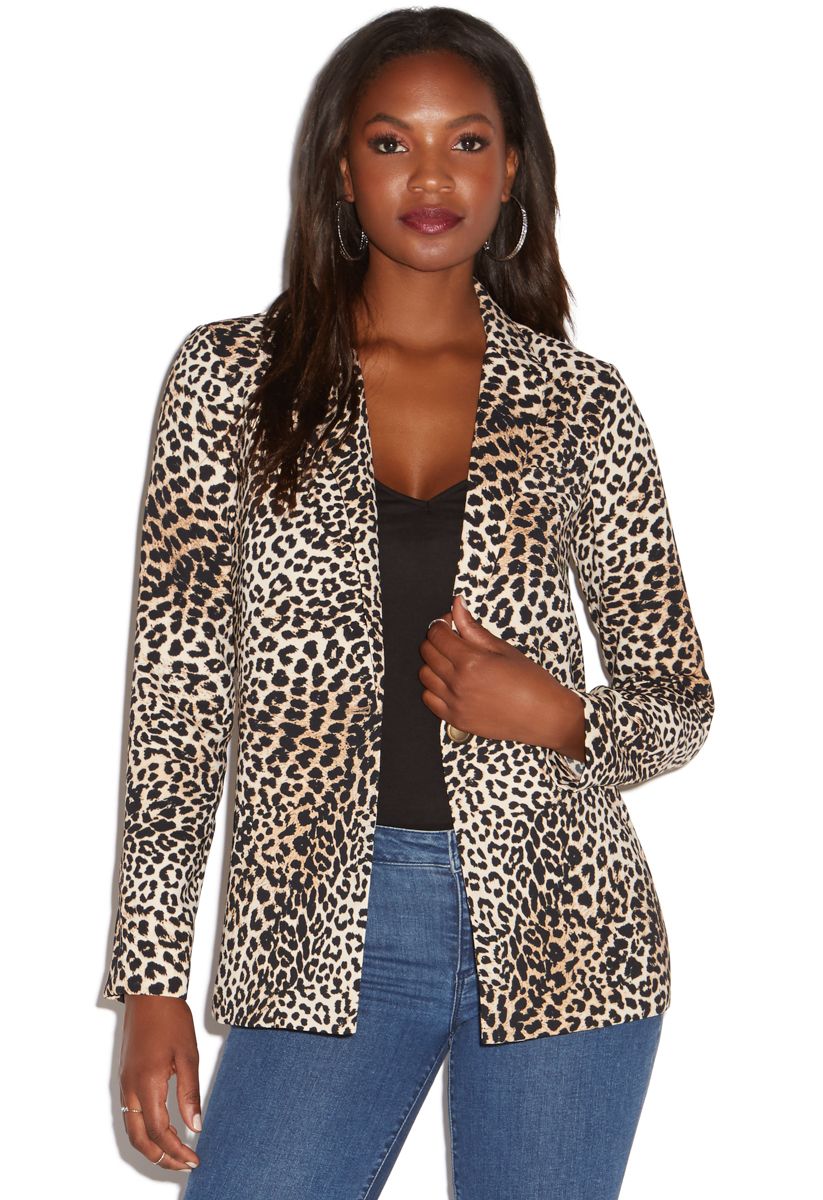 Shoedazzle Blazer Leopard Blazer Womens Leopard Size 1X | ShoeDazzle