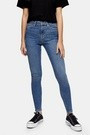 Mittelblaue Jamie Jeans mit ausgefranstem Saum | Topshop DE