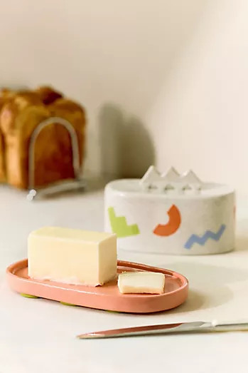 The Beige Motel x Nest Checkered Butter Dish | Anthropologie (US)