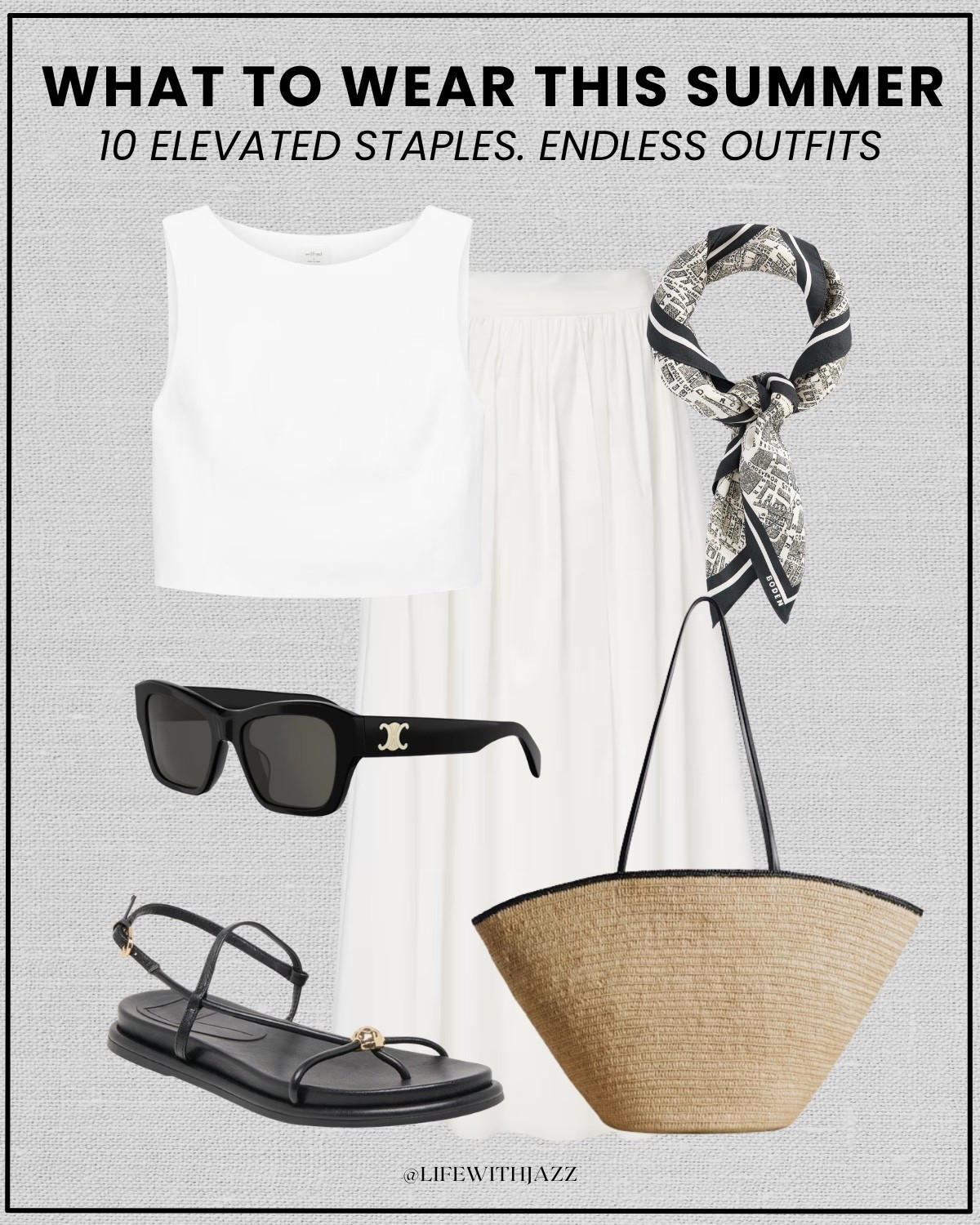 what to wear this summer: 10 elevated staples 

summer style / summer staples / elevated style / dressy outfits / skirt outfits / tailored shorts / strappy sandals / jelly sandals / woven tote bag / straw tote / linen vest

#LTKootd #LTKSeasonal