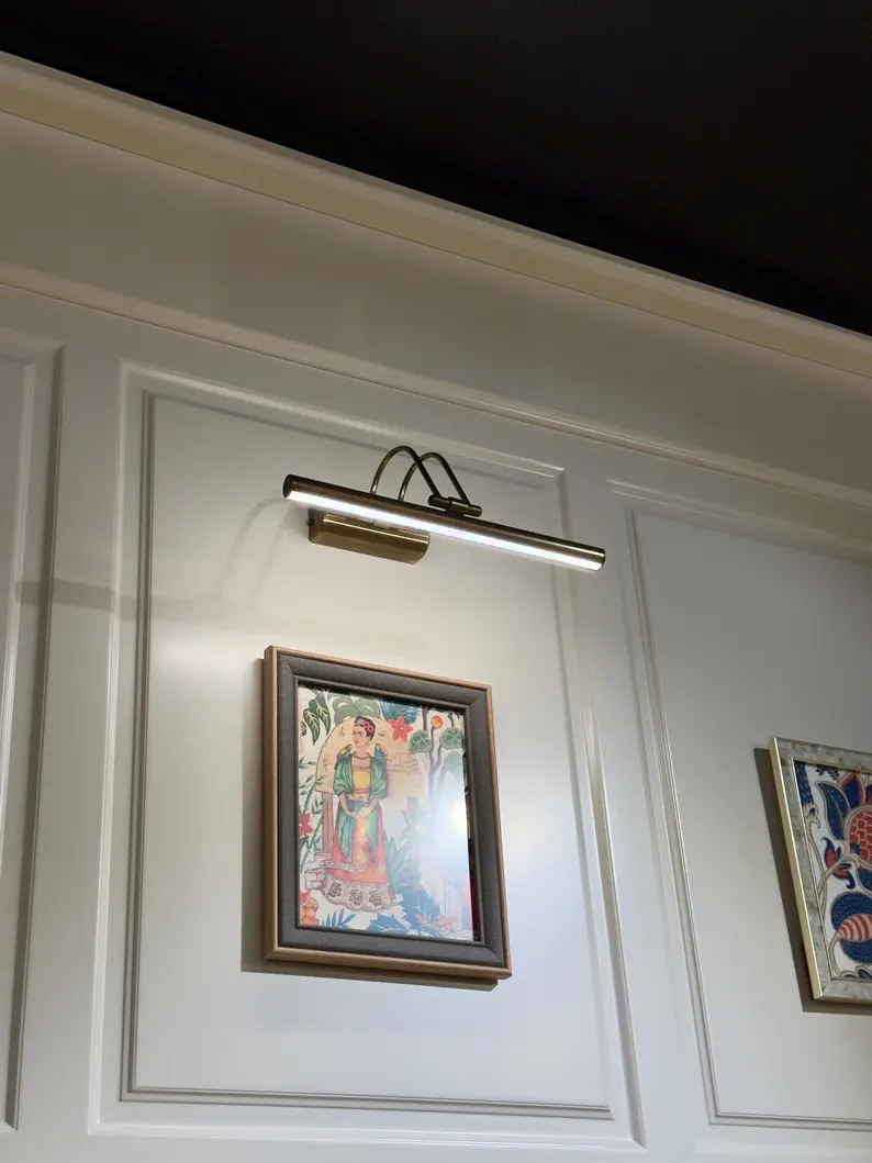 Sleek LED Picture Light, Modern Wall Lamp for Art, Mirror or Reading | Minimal Brass Design, Perf... | Etsy (US)