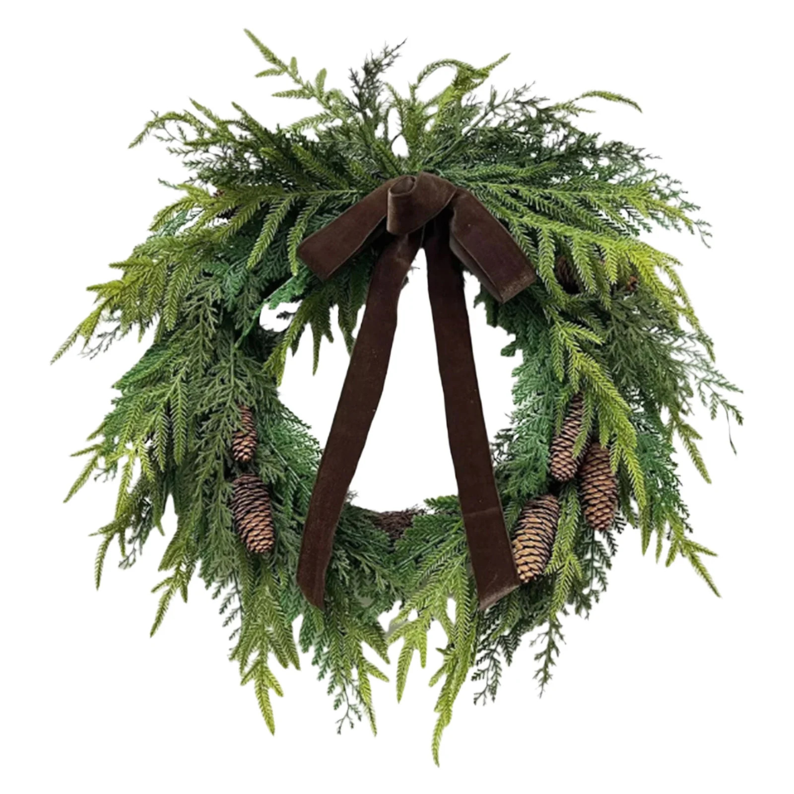 Evergreen Natural Feel Norfolk Artificial Christmas Wreath, Green, 20", by My_Texas_House | Walmart (US)