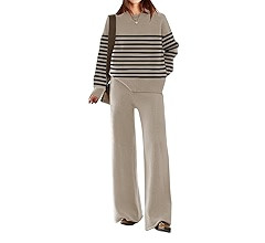 ETCYY NEW Womens Elegant Lounge Sets Knitted Sweatsuit Sets 2 Piece Outfits with Sweater Tops and... | Amazon (US)