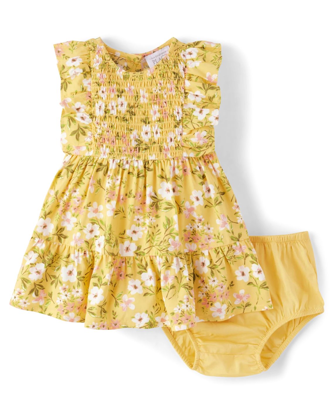 Baby Girls Mommy And Me Floral Ruffle Dress - sunset gold | The Children's Place