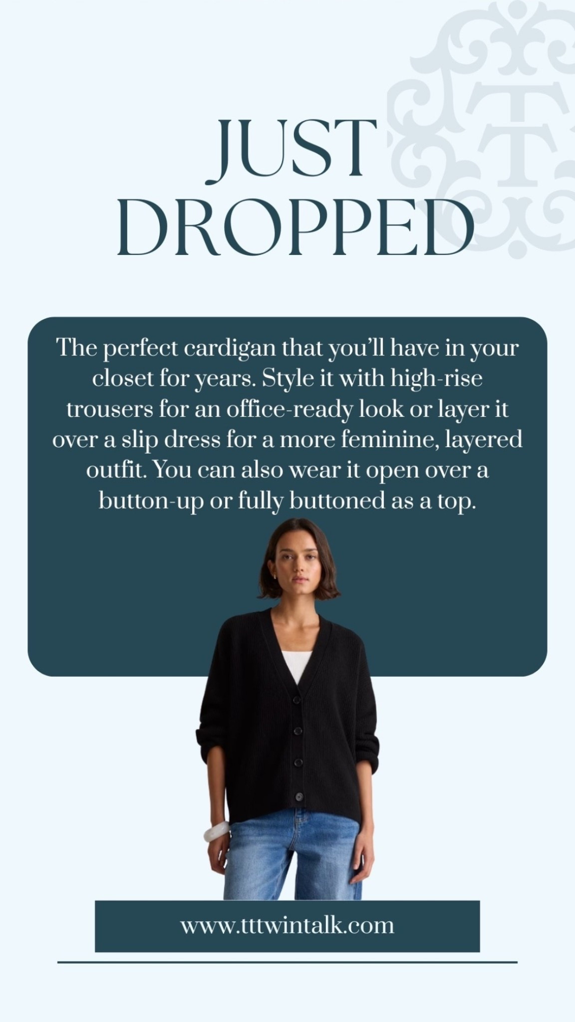 A closet staple for both of us, we love this high quality luxurious cardigan. M

#LTKWorkwear #LTKootd #LTKSeasonal