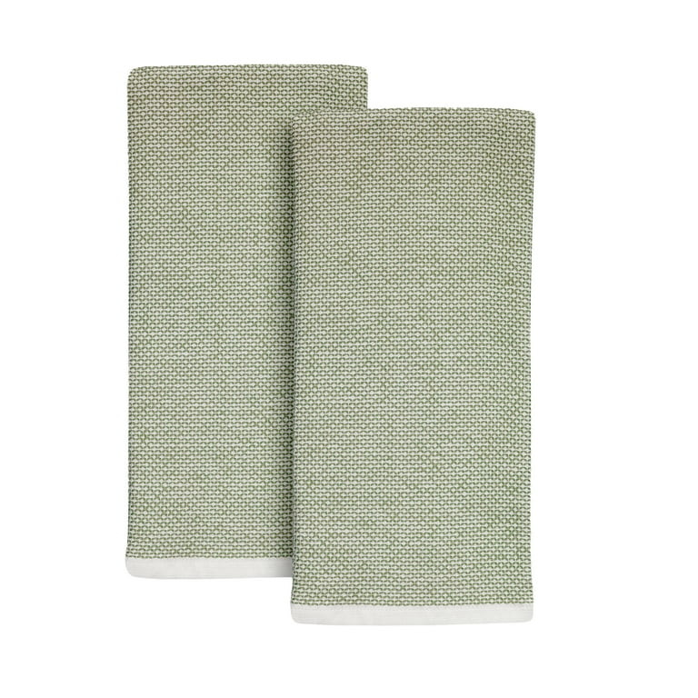 Better Homes & Gardens 2 Piece Flat Woven Kitchen Towel, Green | Walmart (US)