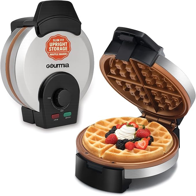 Gourmia Belgian Waffle Maker – Compact Design with Upright Storage, Adjustable Browning, and Ea... | Amazon (US)