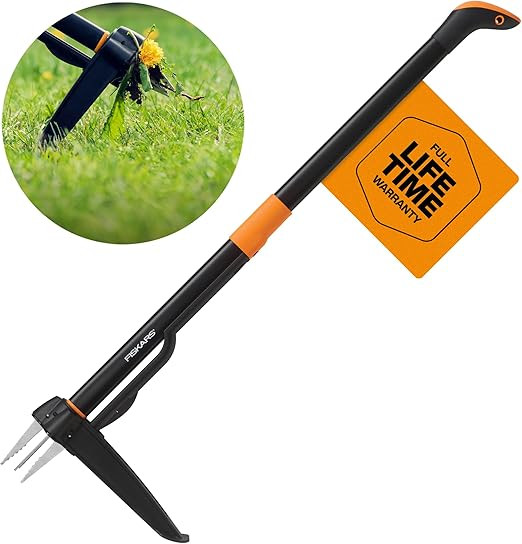 Fiskars 4-Claw Stand Up Weed Puller Tool, Gardening Hand Weeding Tool with 39" Long Ergonomic Han... | Amazon (US)