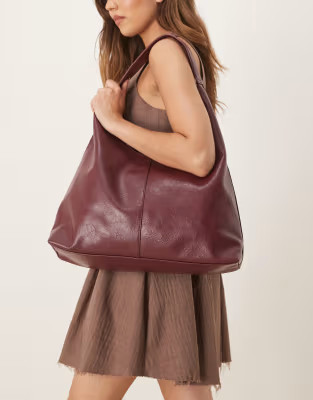 ASOS DESIGN large scoop tote bag in cherry red | ASOS | ASOS (Global)