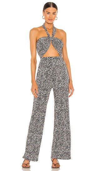Baina Jumpsuit in Black & White | Revolve Clothing (Global)