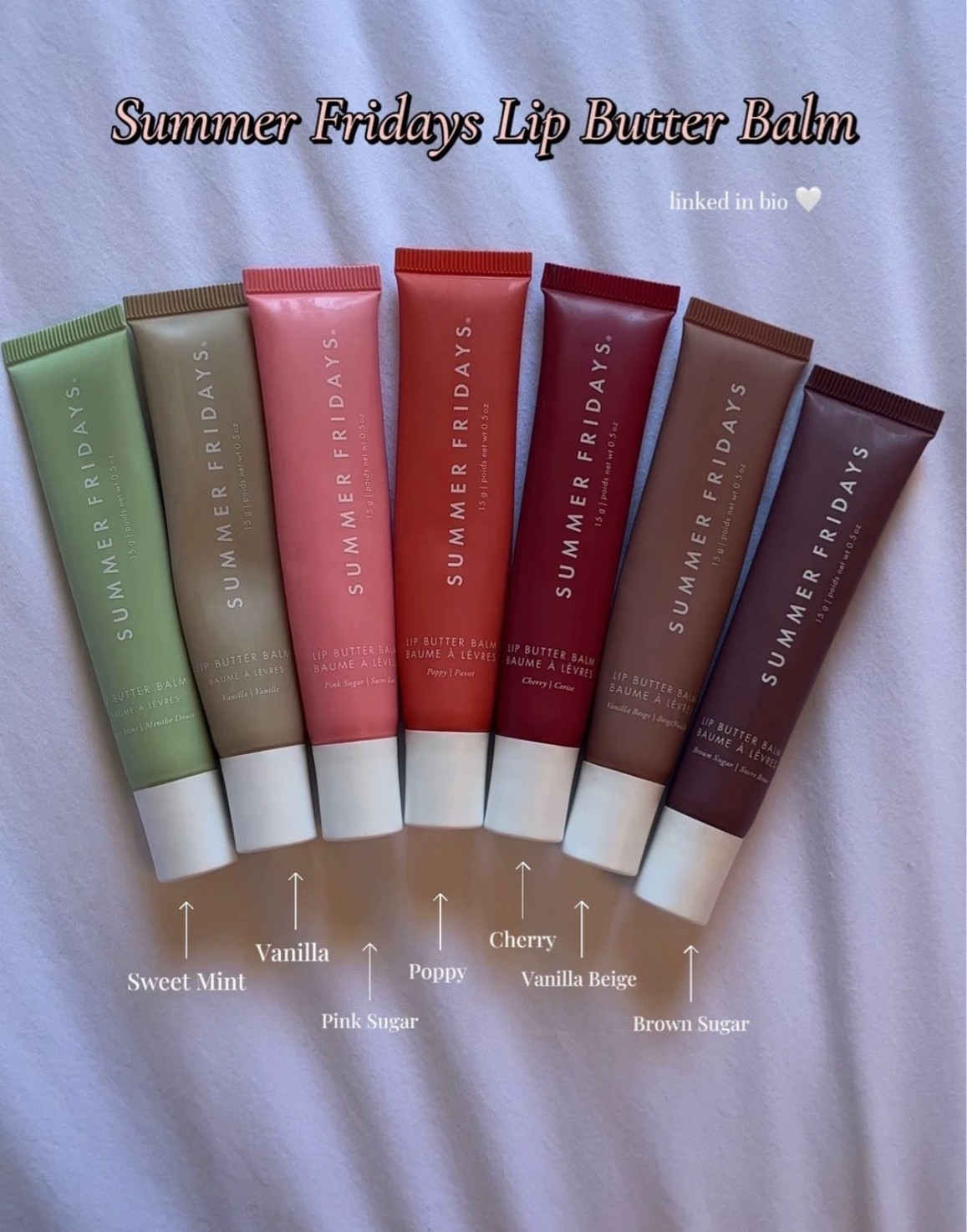 Summer Fridays Lip Butter Balm! My most used lip product ever, I am obsessed with every color but especially poppy, vanilla and iced coffee  Shop 20% off sitewide at summerfridays.com now! Plus receive a free mini tote with your $75 purchase  Linking my favorites below, they make the perfect  gift 

#LTKBeauty #LTKGiftGuide #LTKCyberWeek