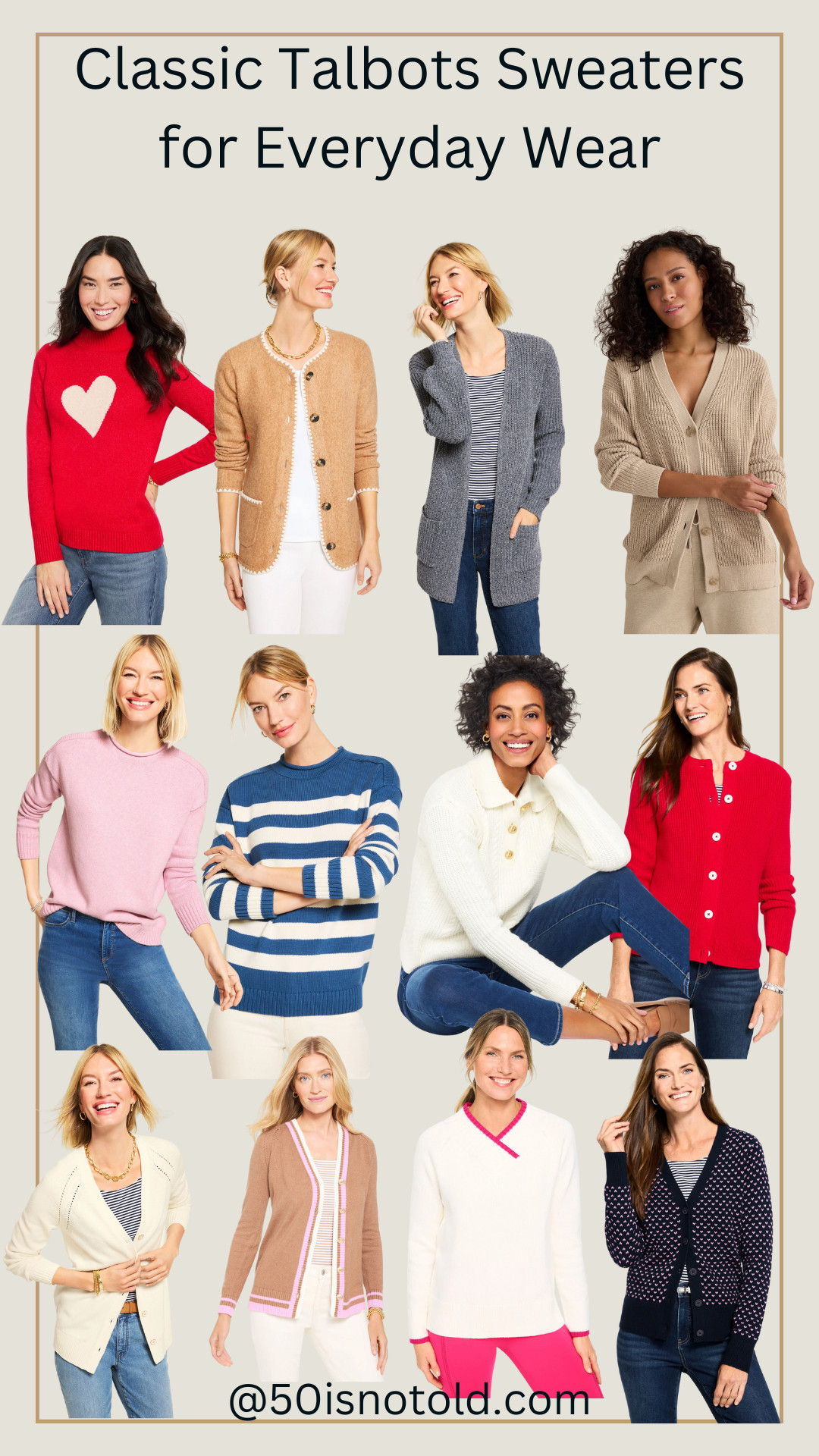 From cardigans to pullovers, these Talbots sweaters are easy to style and comfortable all day long. Perfect for layering and real life. 

 #LTKSeasonal #LTKOver40 #LTKFindsUnder100