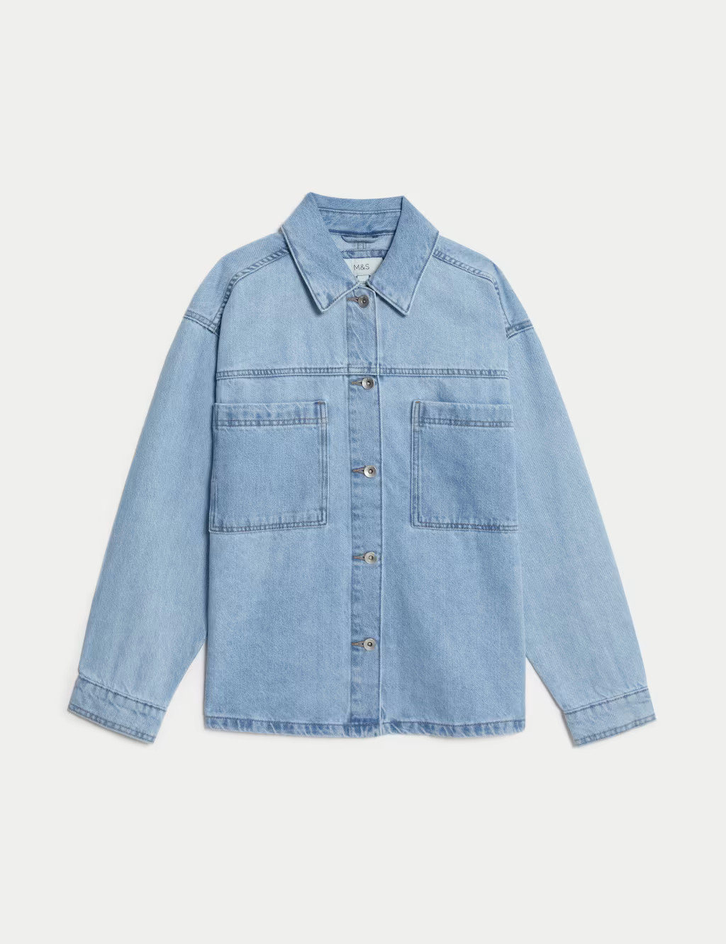 Pure Cotton Denim Relaxed Shacket | Marks & Spencer (UK)