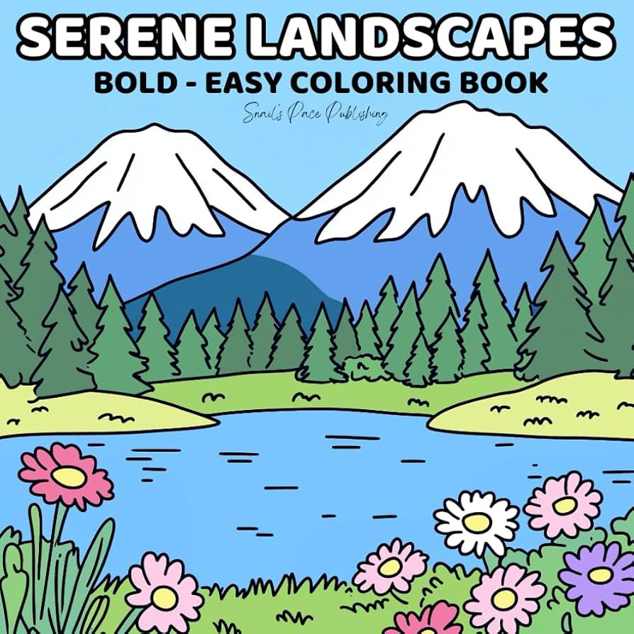 Serene Landscapes: Coloring Book for Adults and Teens Featuring Nature Scenes with Bold and Easy ... | Amazon (US)