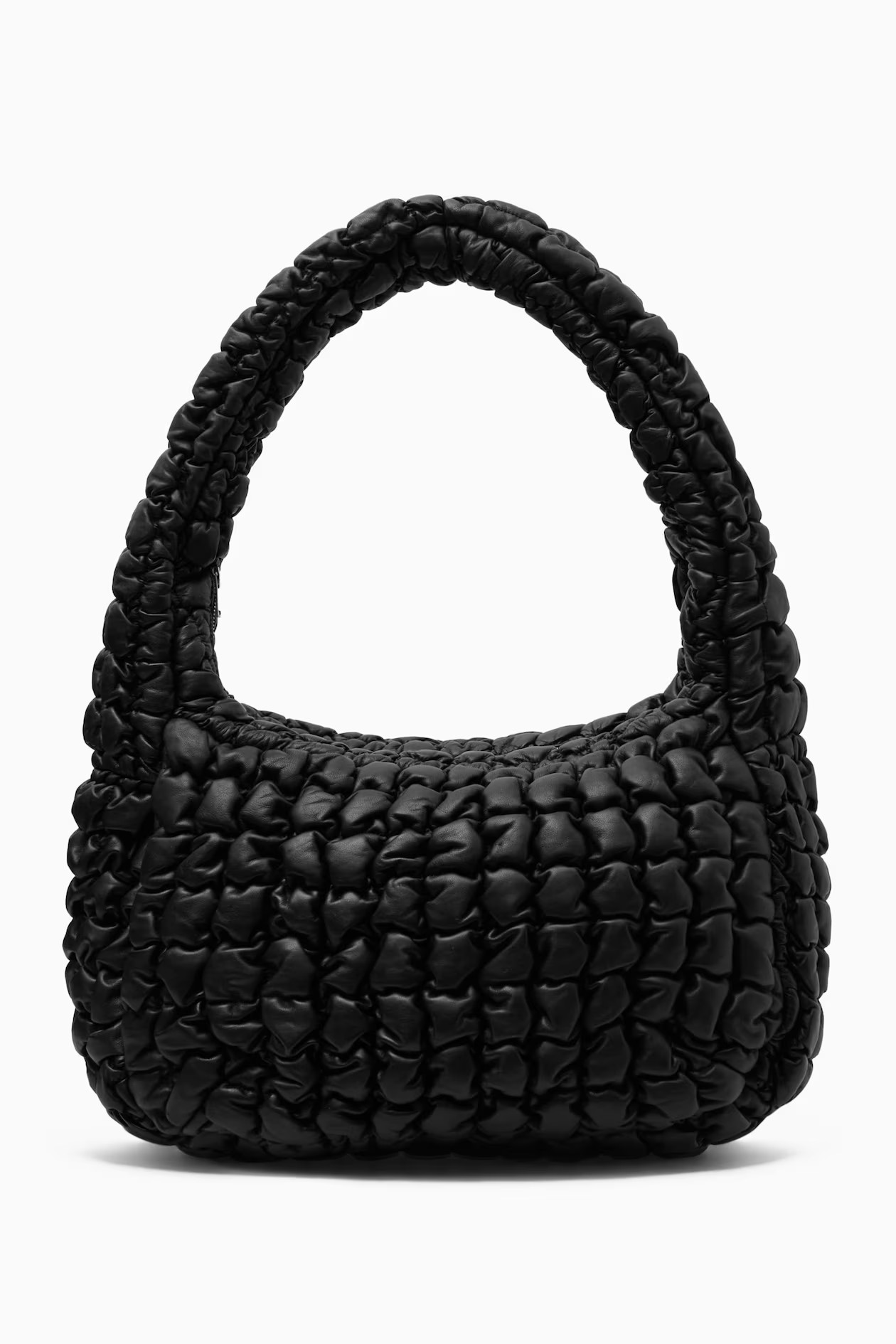 QUILTED OVERSIZED CROSSBODY BAG - LEATHER - BLACK | COS (EU)