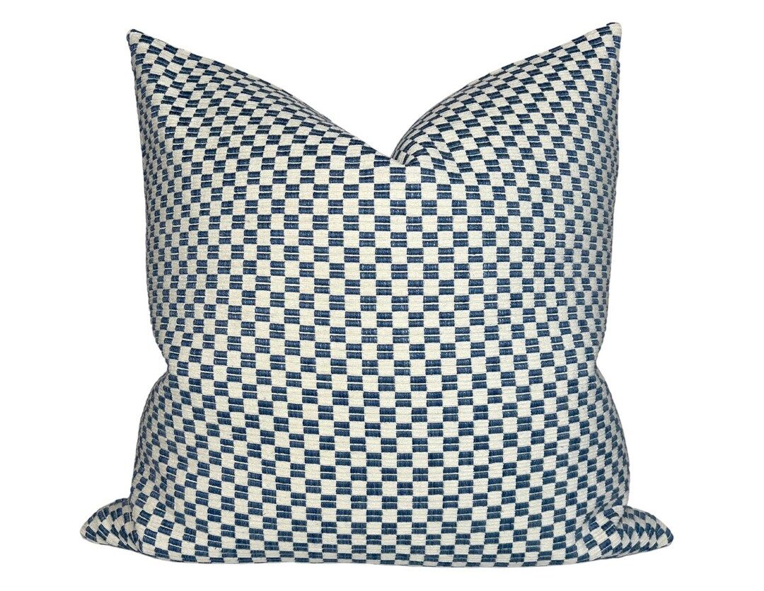 Elkhart Pillow Cover in Blue Designer Pillow Covers - Etsy | Etsy (US)