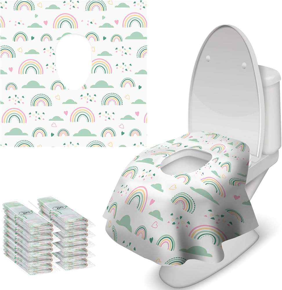 Blissful Diary 20 Pcs Toilet Seat Covers Disposable for Toddlers & Adults, Extra Large Waterproof... | Amazon (US)