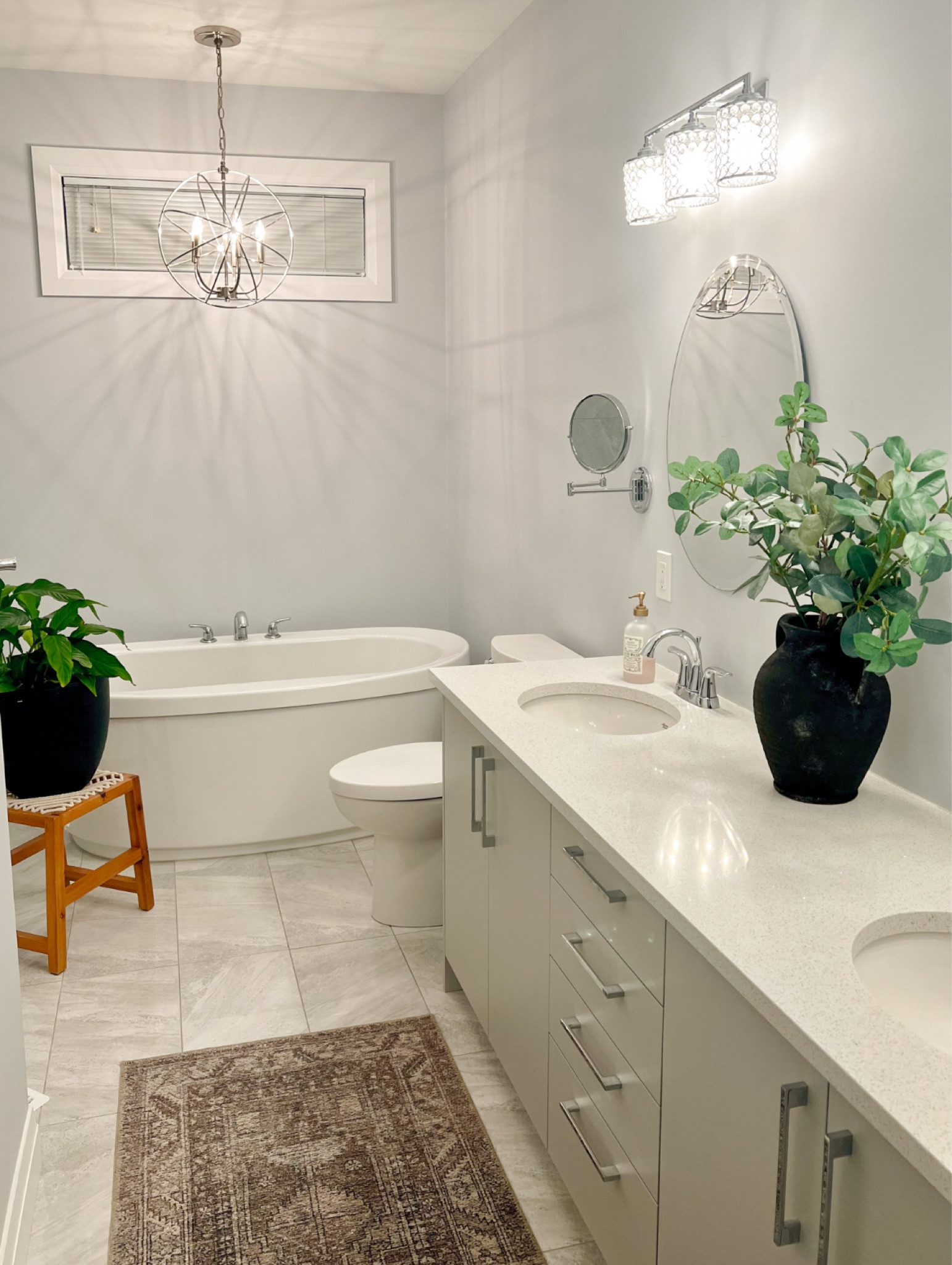 Our primary bathroom just got a mini facelift thanks to @wayfaircanada I tagged our exact pieces and added a similar soaker tub and vanity. If you're looking to refresh a space in your home #wayfairCACanada is the place to go!! 

#wayfaircapartner #wayfaircahome #ad #wayfaircanada #ltkhome #2025hometrends #bathroom #bathroomrefresh

#LTKsale #LTKcasa #LTKcanada