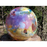 Flat Glassballoon, Garden Ball, Sculpture, Orb, Glass Globe, Yard Art Glass, Outdoor Glass Sculpture | Etsy (US)