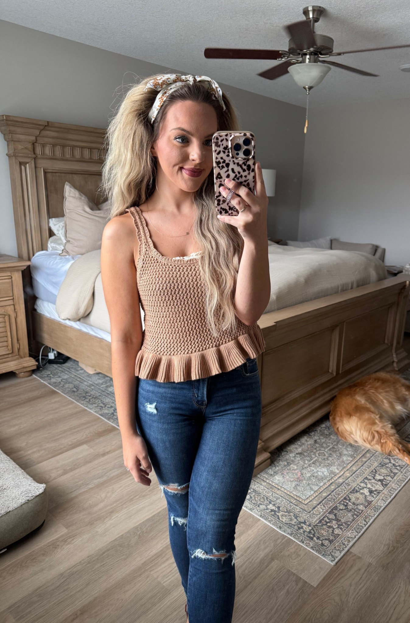 my favorite tank of the summer is 30% off right now! comes in several colors, but I love this brown / camel color 🤎 the crochet details are so beautiful 

#LTKSaleAlert #LTKFindsUnder50