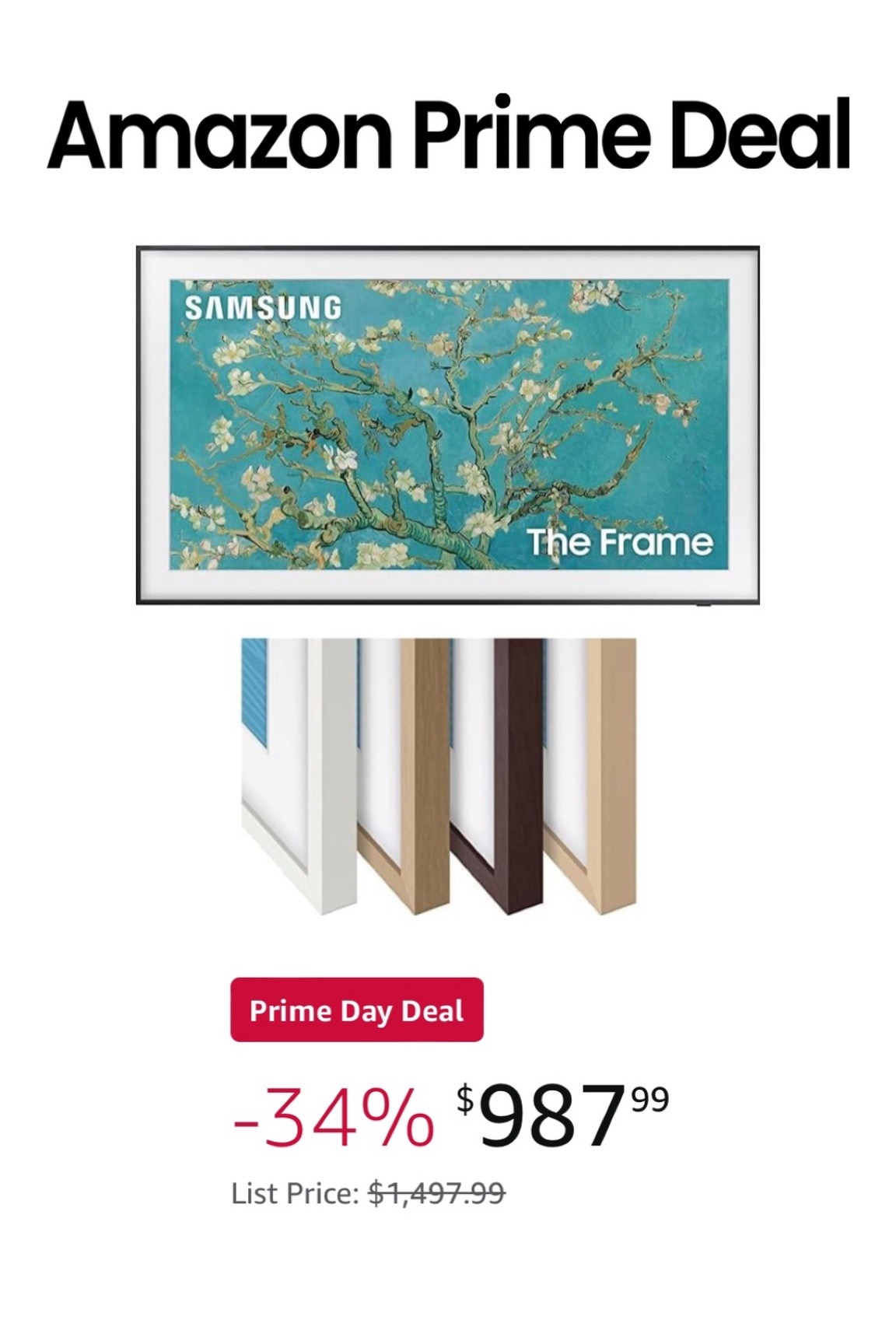 The Frame TV Amazon prime deal

#LTKFind #LTKxPrimeDay #LTKhome