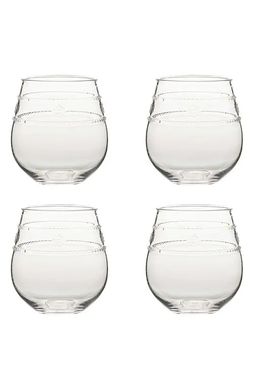 Juliska Isabella Set of 4 Acrylic Stemless Wine Glasses in Clear at Nordstrom | Nordstrom