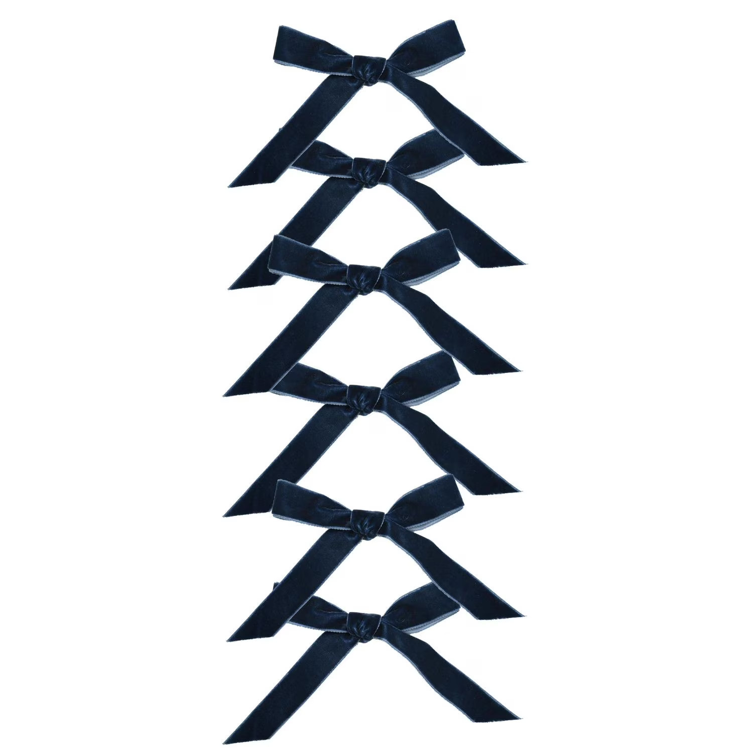 FRAÎCHE Holiday Blue Velvet Bow Clips Ornament Set, 6 Pack | Walmart (CA)